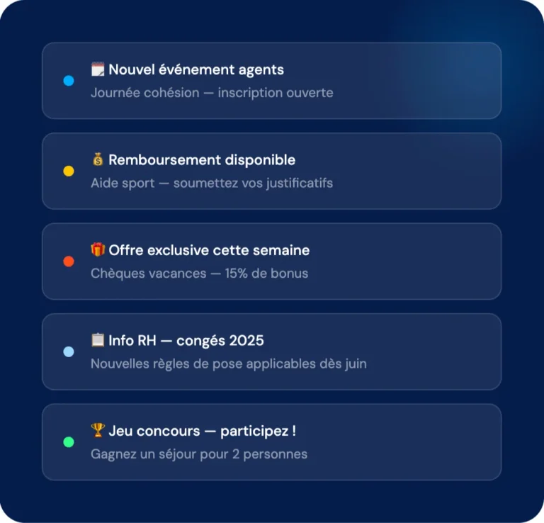 centraliser la communication des collectivités avec Club Employés