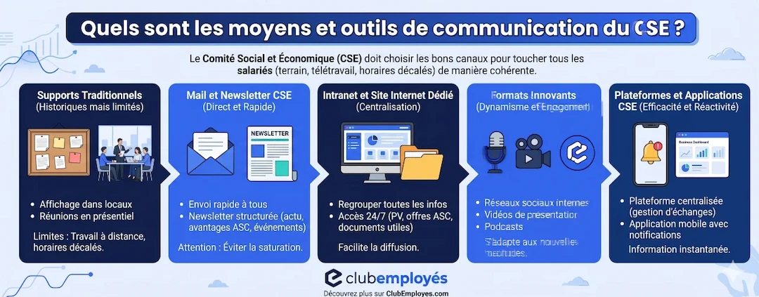 infographie communication CSE Club Employés