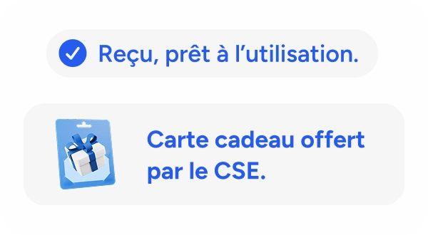 réception commande carte cadeau cse